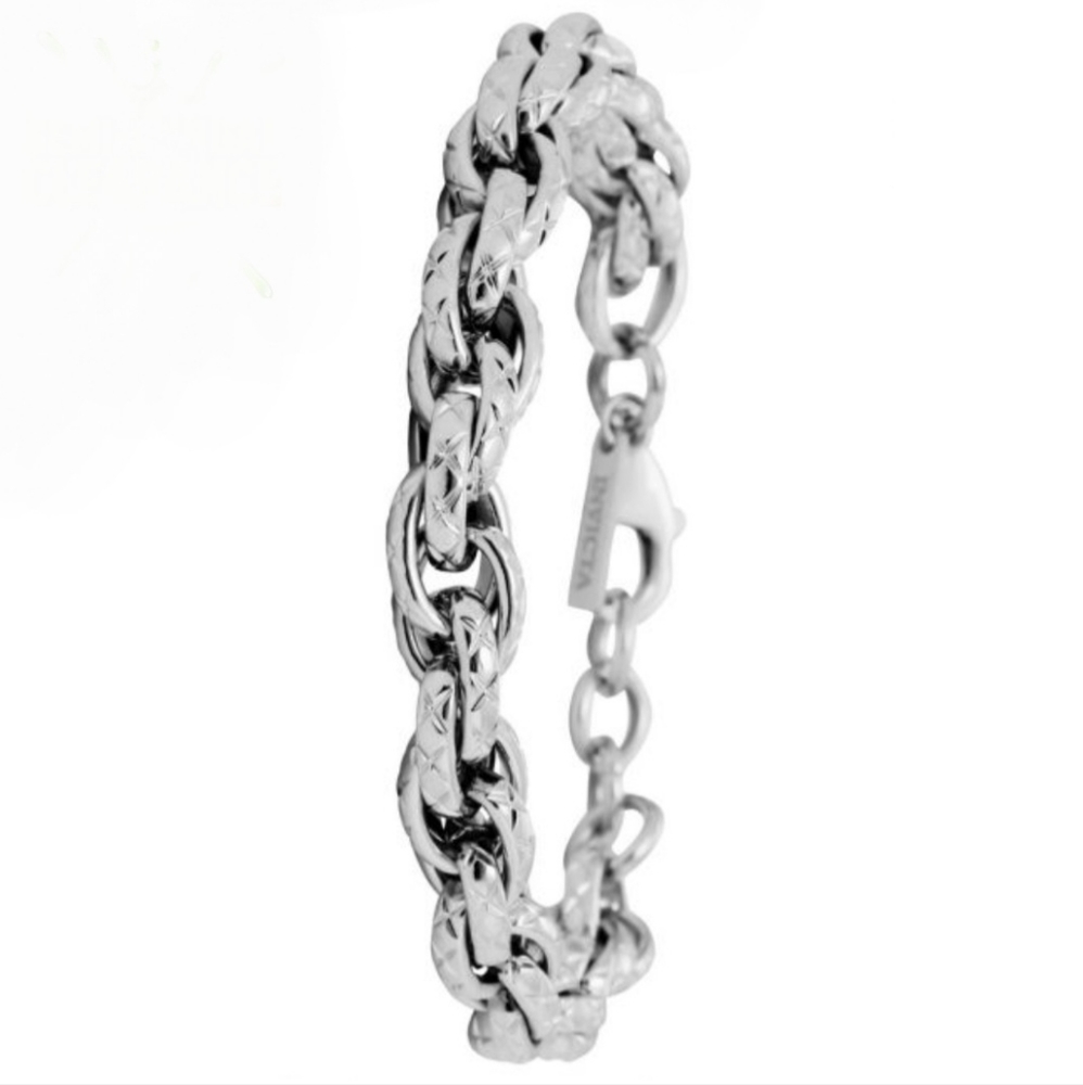 Invicta Elements Men's Bracelet-39646,Stainless Steel, Silver-Tone, 246.03mm-Lng - Picture 2 of 3